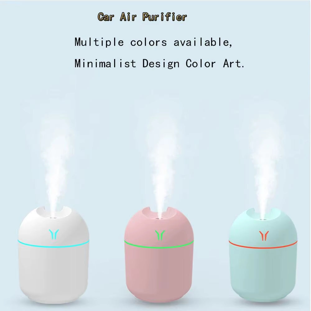 250ML Car Humidifier Mini Aromatherapy Humidifiers Diffusers Home Light USB Essential Oil Diffuser Car Purifier Air Humidifier