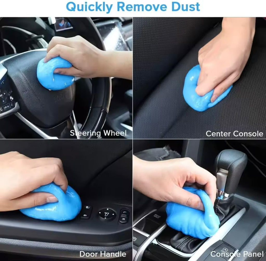 Car Cleaning Gel Universal Detailing Gel Automotive Dust Car Crevice Cleaner Slime Auto Air Vent Interior Detail Removal for Car Putty Cleaning Keyboard Cleaner Car Accessories Blue
