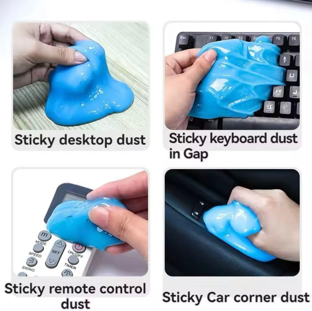 Car Cleaning Gel Universal Detailing Gel Automotive Dust Car Crevice Cleaner Slime Auto Air Vent Interior Detail Removal for Car Putty Cleaning Keyboard Cleaner Car Accessories Blue