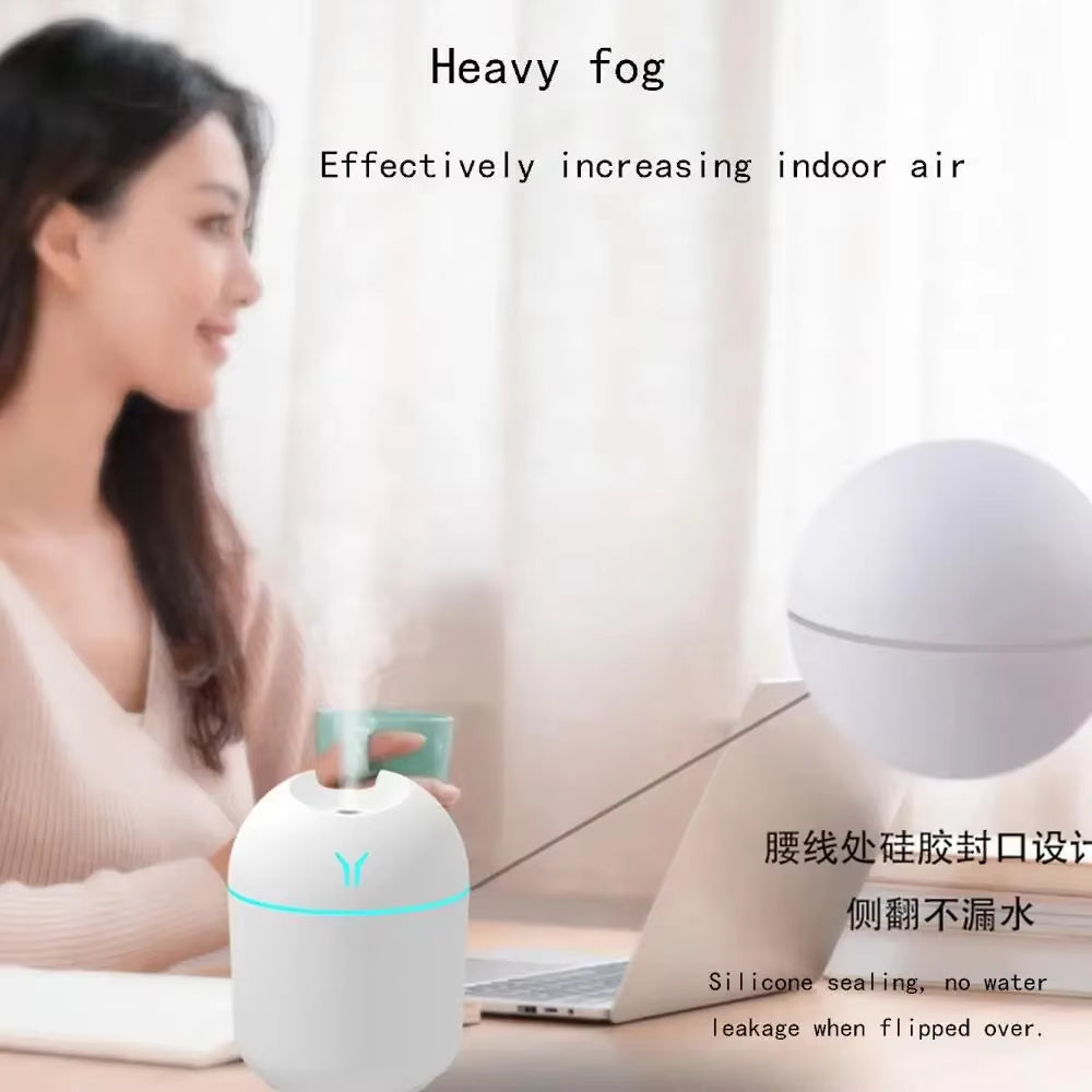 250ML Car Humidifier Mini Aromatherapy Humidifiers Diffusers Home Light USB Essential Oil Diffuser Car Purifier Air Humidifier